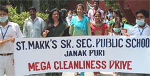 St. Mark's School, Janakpuri - Mega Cleanliness Drive week for Clean Delhi - Green Delhi : Click to Enlarge