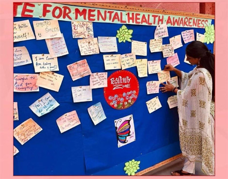 St. Marks Sr. Sec. Public School, Janakpuri - A Mental Health Awareness Week was organised to embrace the importance of mental well-being : Click to Enlarge