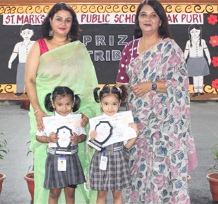 St. Marks Sr. Sec. Public School, Janakpuri - Anaisha Dhiman and Medhasvi of Class Nursery bagged the second position in the event Celestial Wonderland in Ignited Minds 2023 : Click to Enlarge