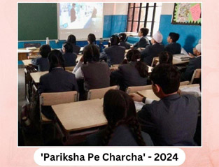 St. Marks Sr. Sec. Public School, Janakpuri - Live broadcast of seventh Pariksha pe Charcha 2024 was shown to the students of Classes VI-XII : Click to Enlarge