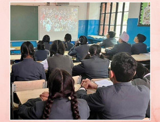 St. Marks Sr. Sec. Public School, Janakpuri - Live broadcast of seventh Pariksha pe Charcha 2024 was shown to the students of Classes VI-XII : Click to Enlarge