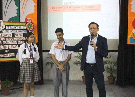 St. Marks Sr. Sec. Public School, Janakpuri - A Career Counselling Workshop was organised for the students of Classes XI and XII, led by Mr. Jitin Chawla, a distinguished expert in Career Counselling and Education : Click to Enlarge