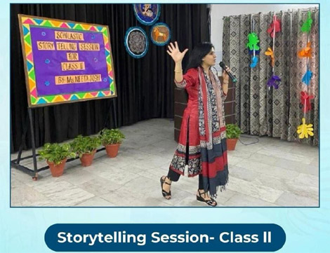 St. Mark's School, Janak Puri - A storytelling session for the students of Class 2 : Click to Enlarge