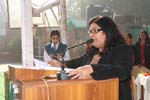 Flag hoisting and declaring the Annual Sports Meet open by the Principal Mrs. Rama Sethi