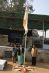 Flag hoisting and declaring the Annual Sports Meet open by the Principal Mrs. Rama Sethi