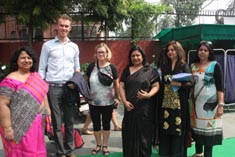 Delegation from Fredericia Gymnasium, Denmark visits SMS Janakpuri : Click to Enlarge