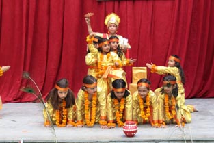 St. Mark's School, Janak Puri - Janmashtami Celebrations : Birth of Lord Krishna was celeberated by the students of Class I : Click to Enlarge
