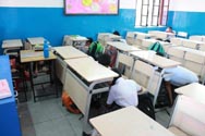 St. Mark's School, Janak Puri - An Earthquake Safety Drill conducted : Click to Enlarge