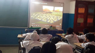St. Mark's School, Janak Puri - Students watched the live telecast of the launch of the program Fit India Movement : Click to Enlarge