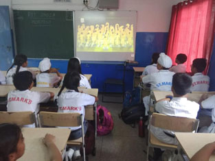 St. Mark's School, Janak Puri - Students watched the live telecast of the launch of the program Fit India Movement : Click to Enlarge