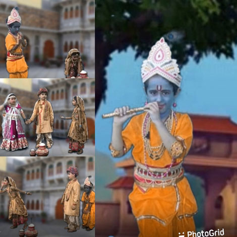 St. Mark's School, Janak Puri - On the occasion of Krishna Janmashtami, students of Class I presented a beautiful virtual program MURLI MANOHAR : Click to Enlarge