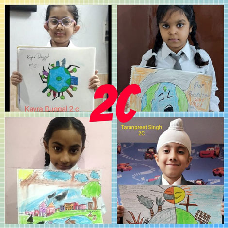 St. Mark's School, Janak Puri - On the occasion of the National Pollution Control Day the students of primary section took part in various activities : Click to Enlarge