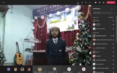 St. Mark's School, Janak Puri - An Online English Poetry Recitation Competition was held for Class Ill : Click to Enlarge