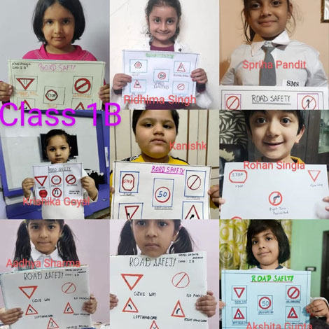 St. Mark's School, Janak Puri - National Road Safety Month was observed : Click to Enlarge