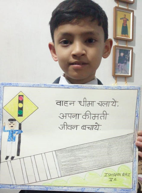 St. Mark's School, Janak Puri - National Road Safety Month was observed : Click to Enlarge