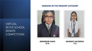 St. Mark's School, Janak Puri - Our students from the Primary, Middle and Senior wing won accolades for their performance in a Virtual Inter School Debate Competition : Click to Enlarge