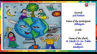 St. Mark's School, Janak Puri - Our students have won a number of prizes in an Online competition SATRANG 2021 : Heal the Earth : Click to Enlarge
