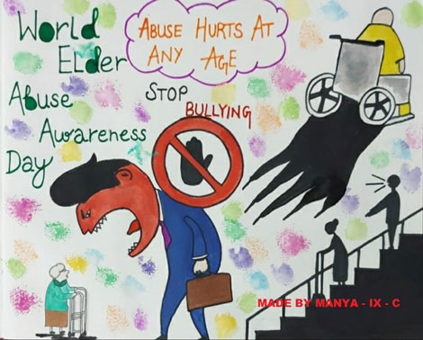 St. Mark's School, Janak Puri - World Elder Abuse Awareness Day was celebrated : Click to Enlarge