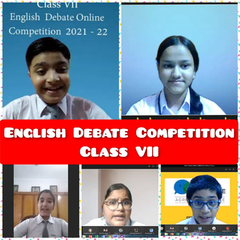 St. Mark's School, Janak Puri - An Inter-Class English Debate Competition was organised for the students of classes VI to VIII in June 2021 : Click to Enlarge