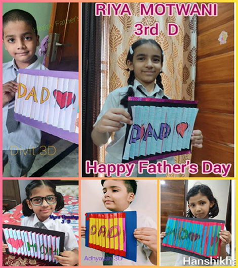 St. Mark's School, Janak Puri - With great enthusiasm and zeal, the Fathers Day was celebrated by the students of primary wing : Click to Enlarge