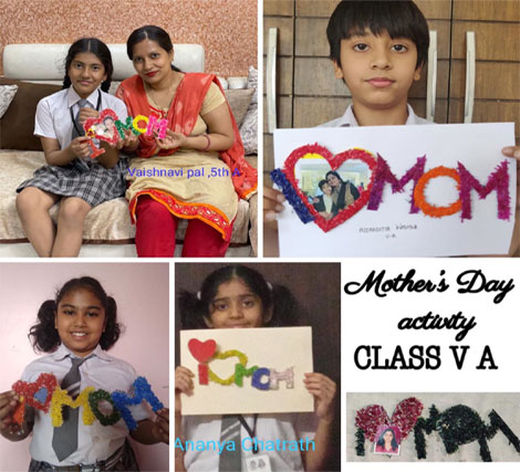 St. Mark's School, Janak Puri - Various activities were organised for students of Primary Section on the occasion of Mothers Day : Click to Enlarge