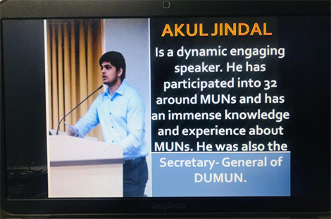 St. Mark's School, Janak Puri - A training session was organised for the young delegates of MUN : Click to Enlarge