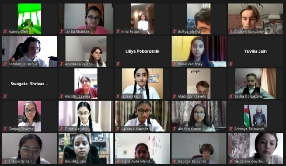 St. Mark's School, Janak Puri - Students from our school participated in Generation Global Video Conference with students from Bal Bharti Public School, India and Gymnasium 7, Ukraine : Click to Enlarge