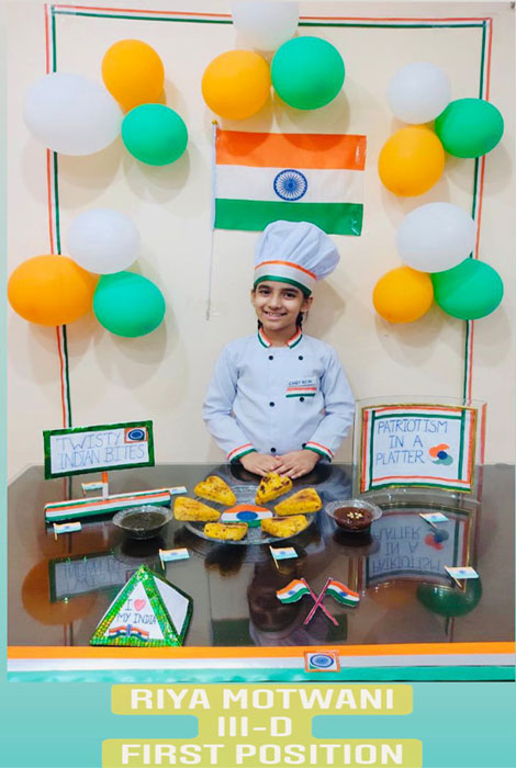 St. Mark's School, Janak Puri - Riya Motwani of Class III-D won the First Prize in the event Chefs in the Making and Kavya Rajput of Class I-D won the Second Prize in the event Magic Moulding - Fun with Clay in an Inter School Competition EcoTopia : Click to Enlarge