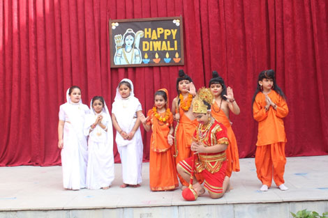 St. Mark's School, Janak Puri - On the occasion of Diwali, students of Class III presented a beautiful live programme and mesmerized the audience by their performances : Click to Enlarge