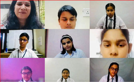 St. Mark's School, Janak Puri - Hindi Rasdhara - an Inter School Competition was organized online for Classes VI to VIII with the aim of inculcating the feeling of love for Hindi language among the students : Click to Enlarge