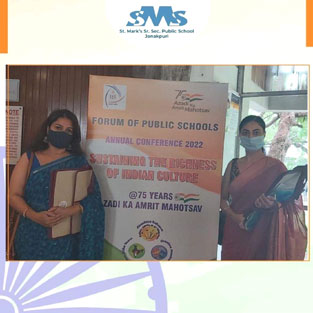St. Marks Sr. Sec. Public School, Janakpuri - The Annual Conference organised by Forum of Public Schools was attended by Ms. Ritu Khurana and Ms. Sinin from our school : Click to Enlarge