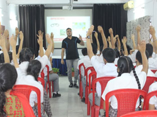 St. Marks Sr. Sec. Public School, Janakpuri - A workshop was conducted on mass awareness about Cyber Crime, Cyber Bullying and Cyber Safety for the students of classes X to XII : Click to Enlarge