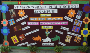 St. Marks Sr. Sec. Public School, Janakpuri - Every Dress Tells a Tale Competition was organized for the students of Class I and II : Click to Enlarge