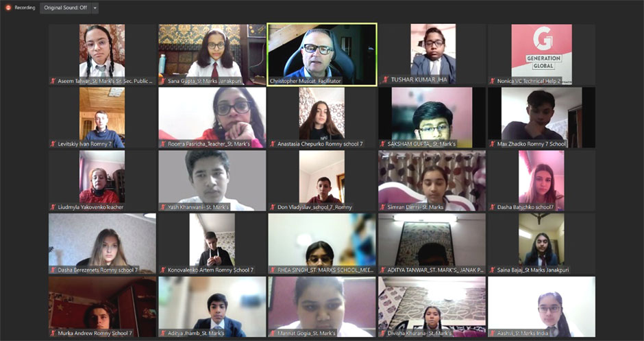 St. Mark's School, Janak Puri - Generation Global Video Conference on the topic Global Citizenship was organised : Click to Enlarge