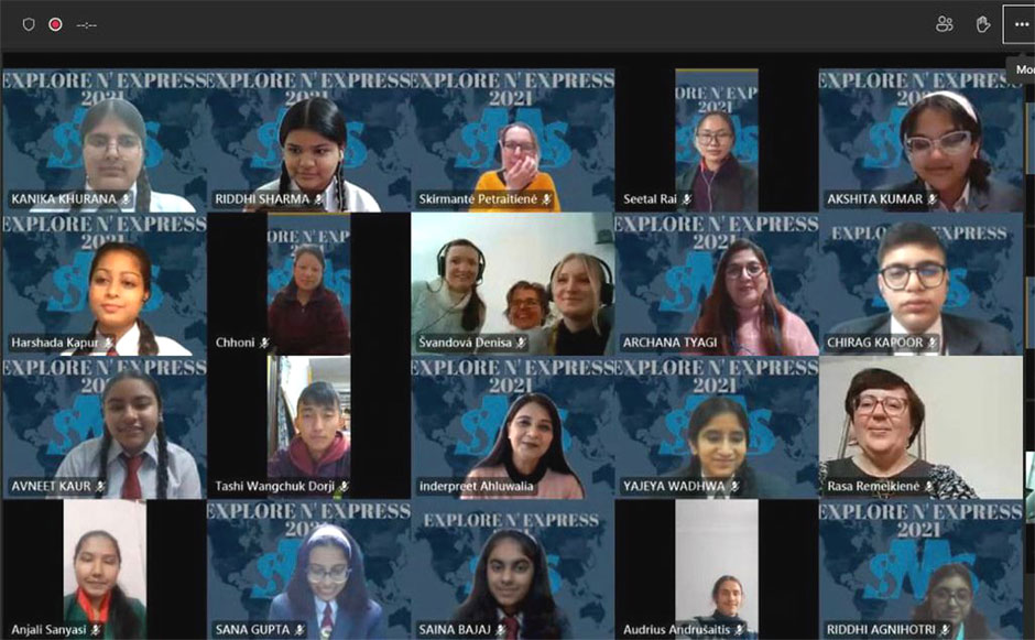 St. Mark's School, Janak Puri - Explore N Express, a global initiative by our school marked its journey forward with the first ever virtual webinar on Love, Peace and Happiness, celebrating the completion of Phase one : Click to Enlarge
