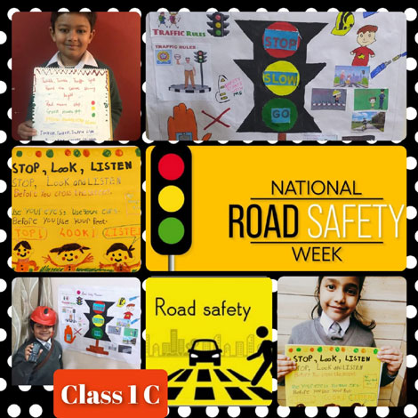 St. Mark's School, Janak Puri - To raise our students' awareness about traffic rules various activities were conducted during the Road Safety Week for the primary : Click to Enlarge