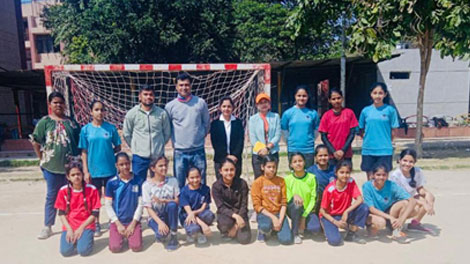 St. Marks Sr. Sec. Public School, Janakpuri - Our Junior Handball Team and Sub Junior Handball Team Girls secured First Position (Gold Medal) in the Delhi State Handball Championship : Click to Enlarge