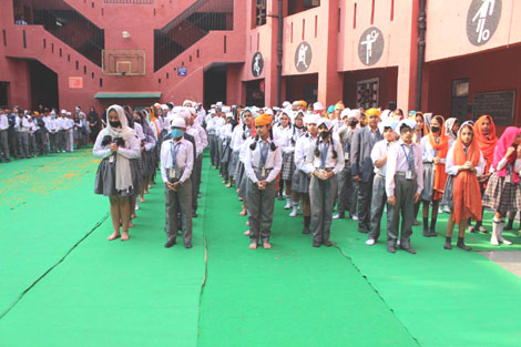 St. Marks Sr. Sec. Public School, Janakpuri - Guru Nanak Dev Ji's Prakash Utsav was celebrated with great pride and honor by the students of Class 8 : Click to Enlarge