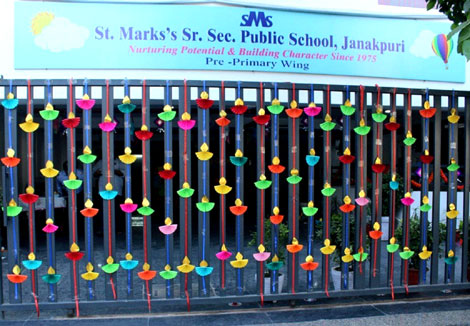 St. Marks Sr. Sec. Public School, Janakpuri - St. Mark's Sr. Sec. Public School, Janakpuri - Our budding artists of KG Class presented an exquisite depiction of the Ramayana to foster the spirit of Diwali : Click to Enlarge