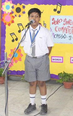 St. Mark's Sr. Sec. Public School, Janak Puri - A Solo Singing Competition was organised for the students of Classes IV and V - Click to Enlarge
