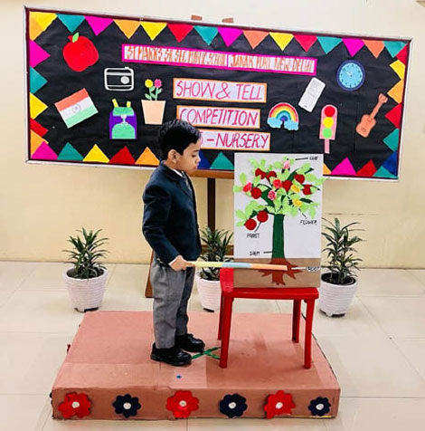 St. Marks Sr. Sec. Public School, Janakpuri - A Show and Tell Competition was organised for the students of Class Nursery to give wings to their imagination : Click to Enlarge