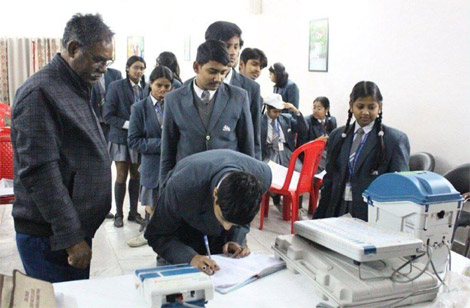 St.Marks Sr Sec Public School Janak Puri - An Awareness Campaign was organised by the Election Commission of India : Click to Enlarge