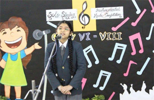 St.Marks Sr Sec Public School Janak Puri - Solo Singing and Instrumental Music Competition was organised for the students of Classes VI to VIII : Click to Enlarge