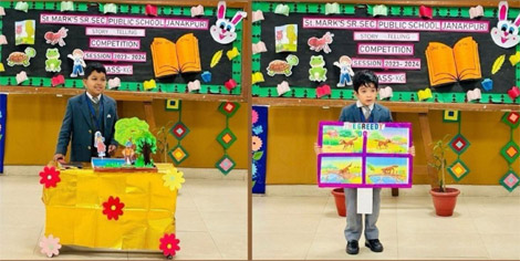 St.Marks Sr Sec Public School Janak Puri - An Inter Section Story Telling Competition was organized for the students of Class KG : Click to Enlarge
