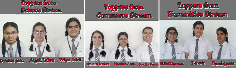 St. Mark's Girls School : Class XII Toppers of 2015-16