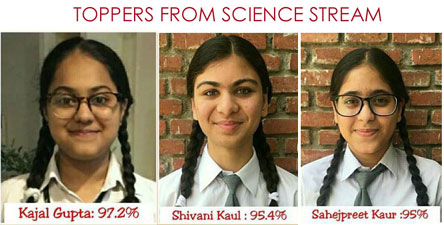 St. Mark's Sr. Sec. School, Meera Bagh - SCIENCE Stream Toppers for Class XII : 2017-18