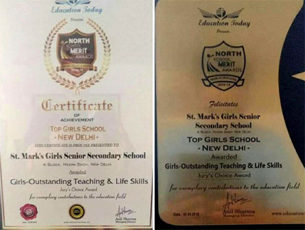 SMS Girls School - Jury's Choice Top Girls School for outstanding Teaching and Life Skills : Click to Enlarge