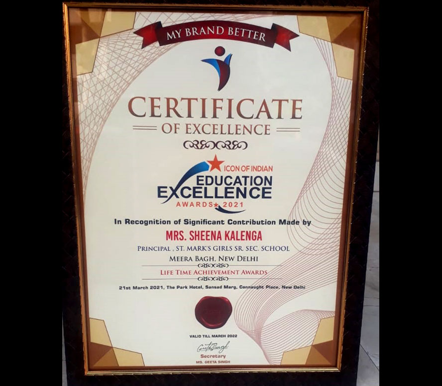 SMS Girls School - Lifetime Achievement Award by My Brand Better : Click to Enlarge