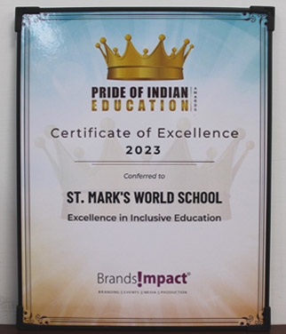 SMS World School - Pride of Indian Education Award : Click to Enlarge