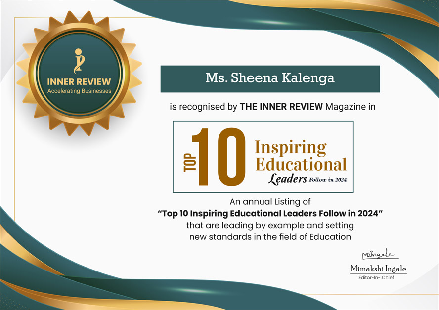 St. Mark’s World School - The Principal awarded with Top 10 Inspiring Educational Leaders to Follow in 2024 : Click to Enlarge
